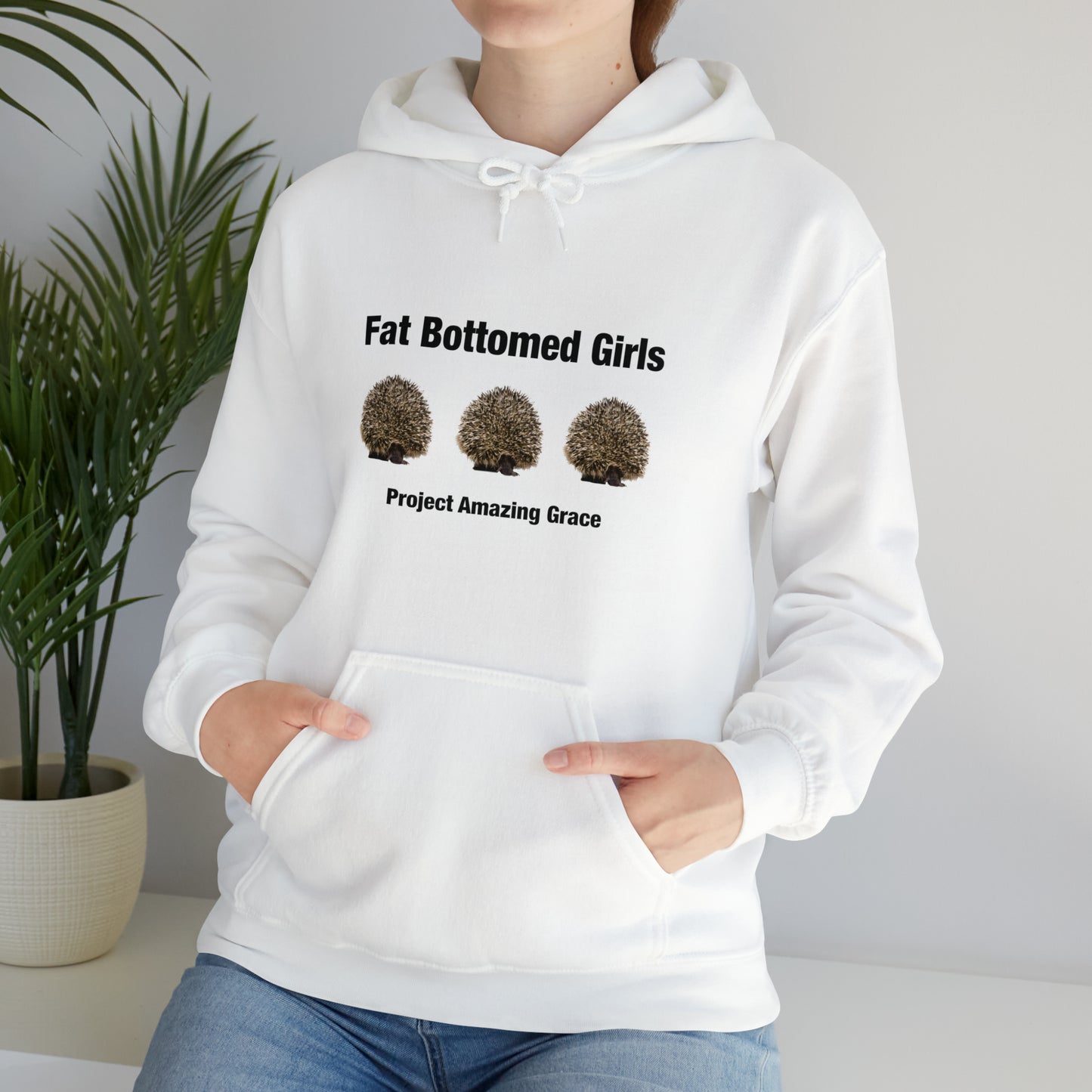 PAG Fat Bottomed Girl White Unisex Hoodie