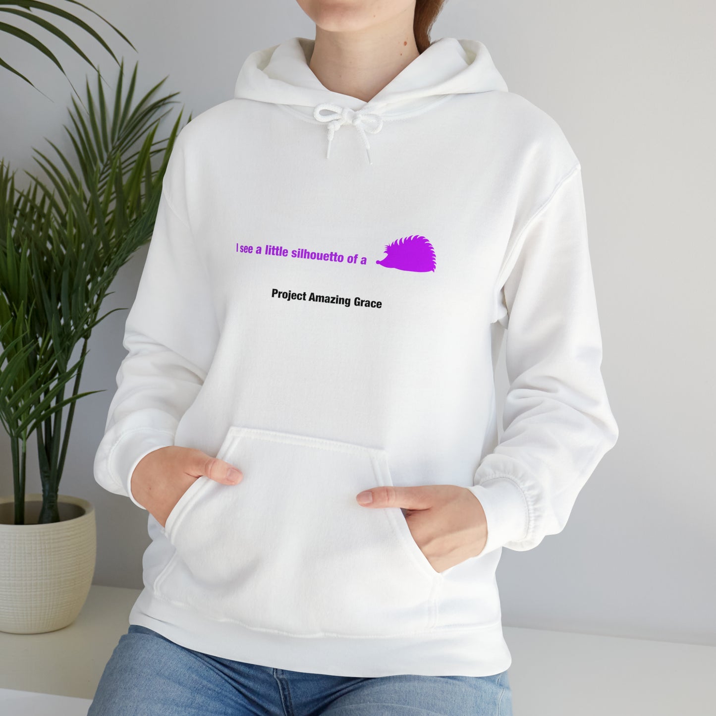 PAG I See A Silhouetto White Unisex Hoodie