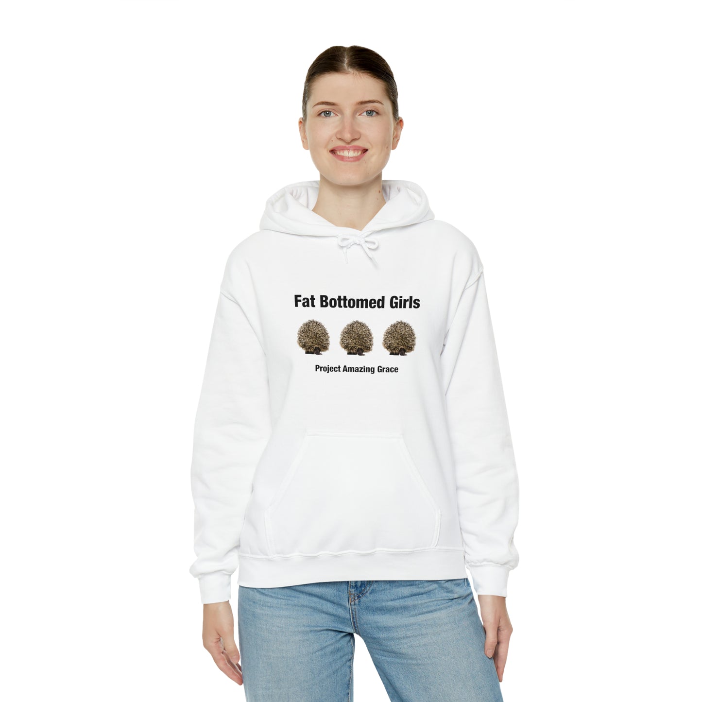 PAG Fat Bottomed Girl White Unisex Hoodie