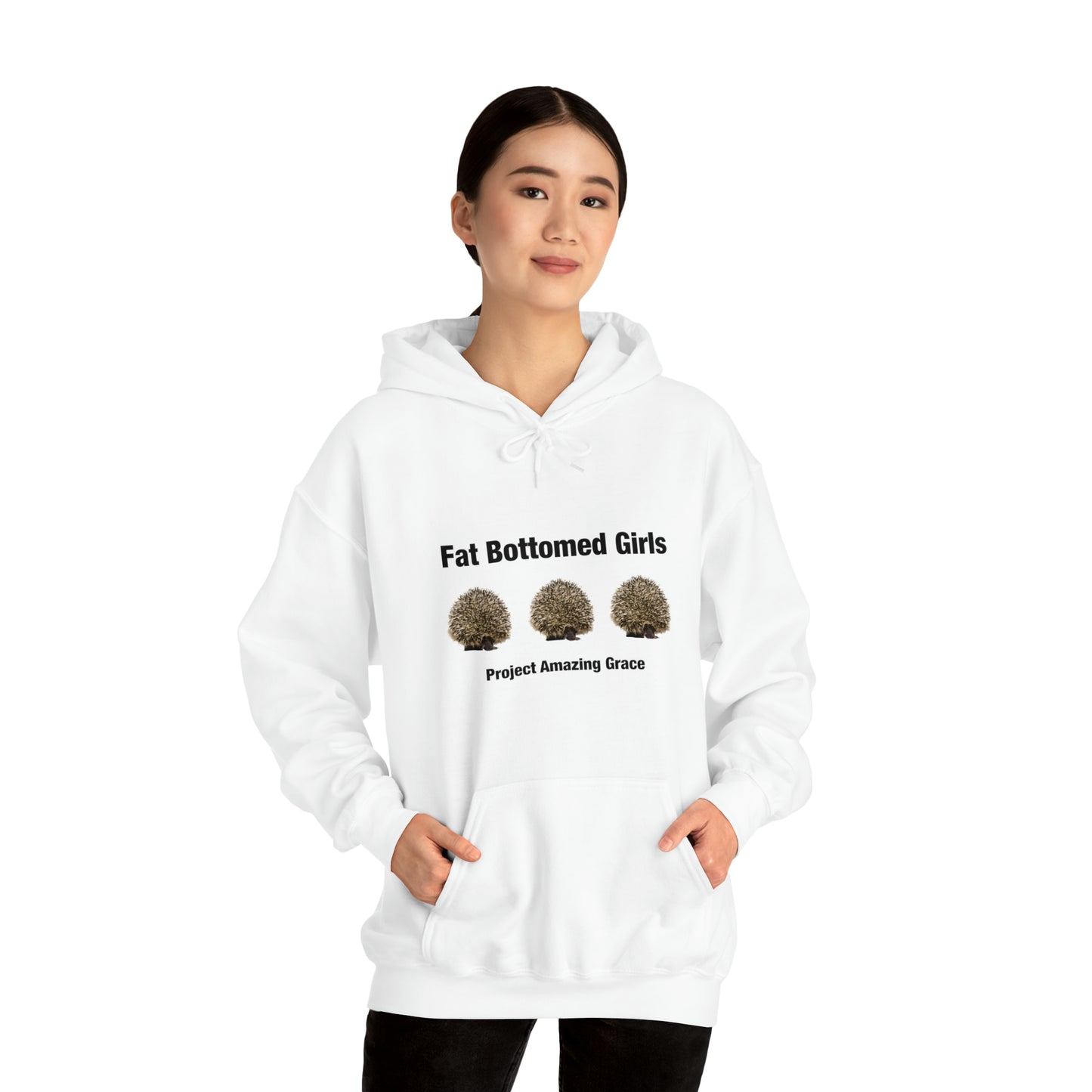 PAG Fat Bottomed Girl White Unisex Hoodie