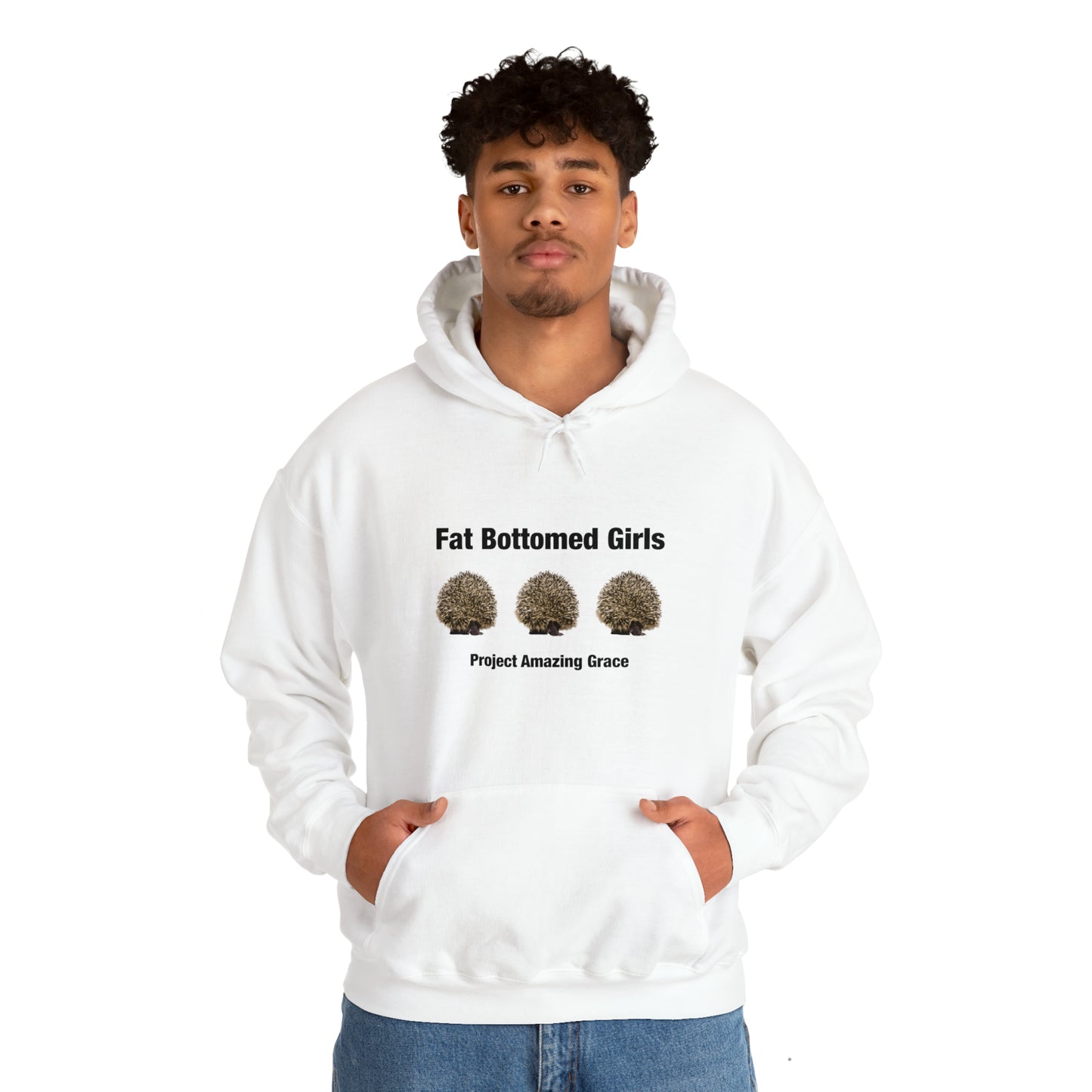 PAG Fat Bottomed Girl White Unisex Hoodie